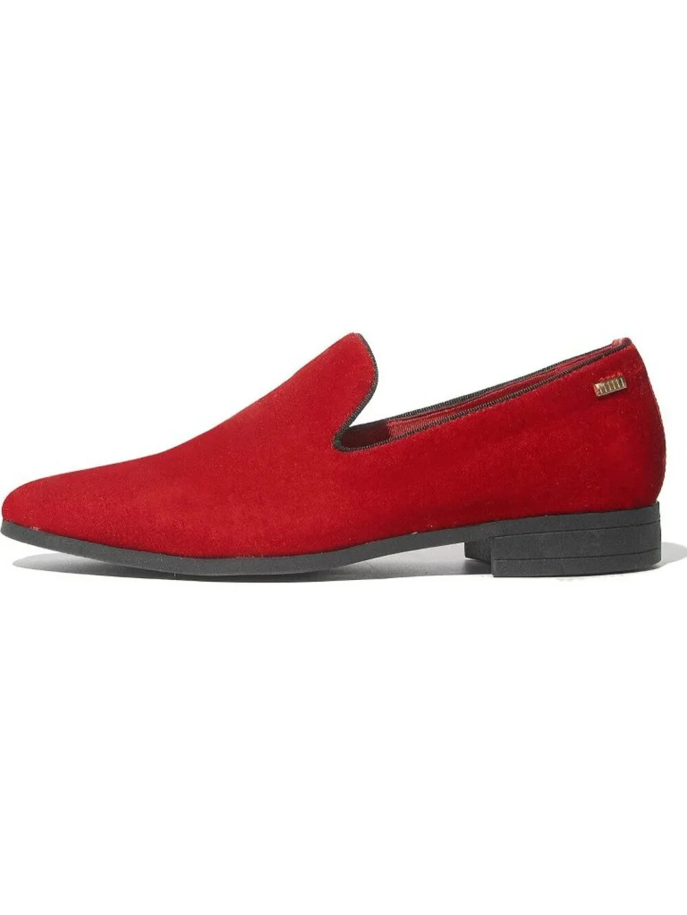 UUBARIS Men's Red West Velvet Loafers Slip On Tuxedo Fashion Style Shoes
